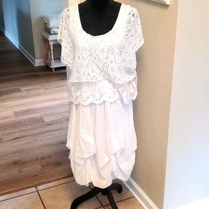Flora Ashley Bohemian White Sundress